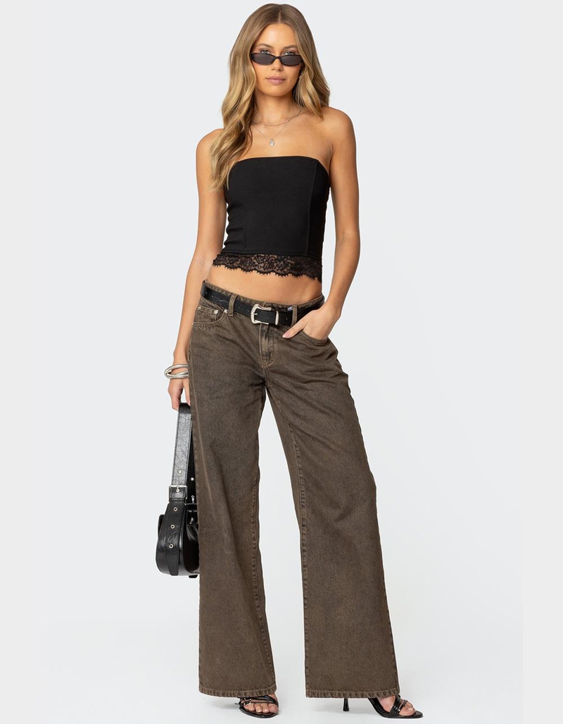 EDIKTED Elaina Lacey Strapless Corset image number 1