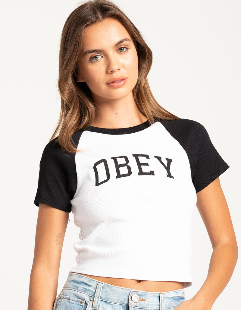 OBEY Stevie Womens Raglan Tee image number 2