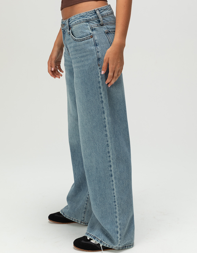 RSQ Womens Mid Rise Wide Leg Jeans image number 2