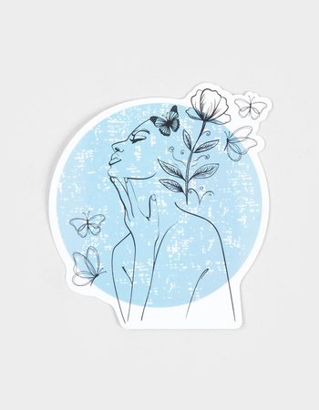 Blue Face Line Sticker Primary Image