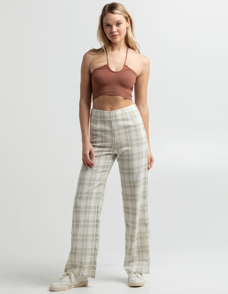 WEST OF MELROSE Plaid Wide Leg Womens Pants image number 7