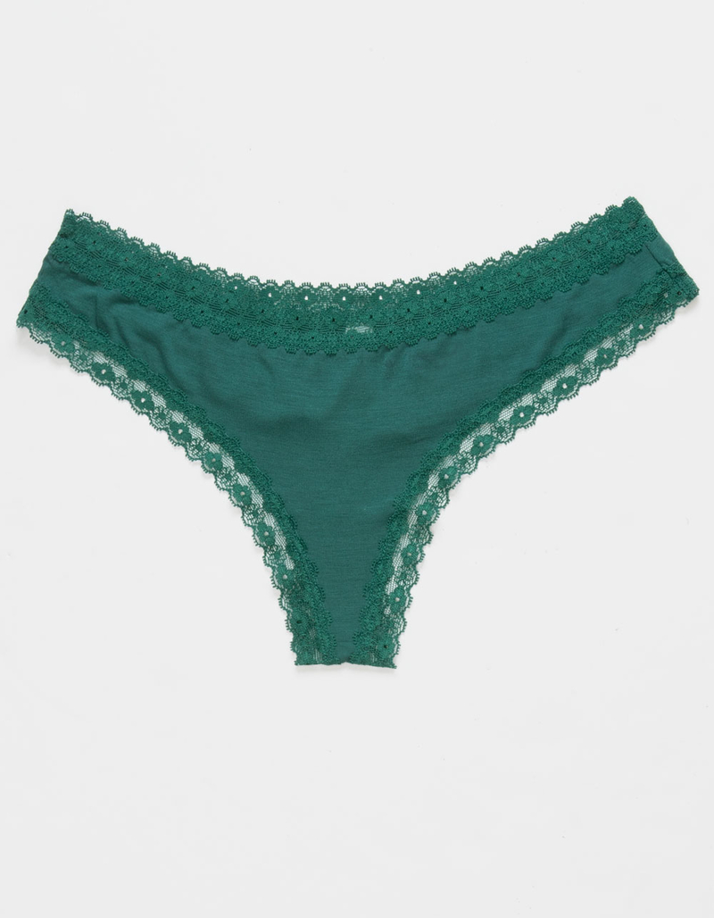 FULL TILT Lace Trim Thong image number 0