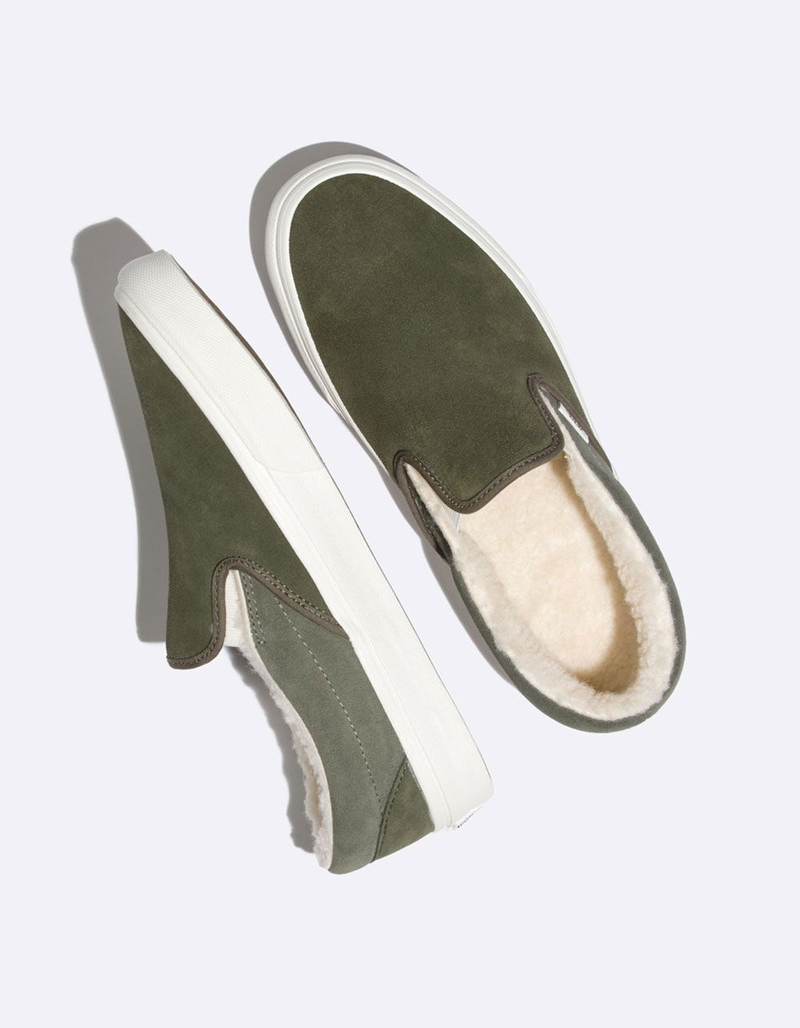 VANS Suede & Sherpa Classic Slip-On Shoes image number 2