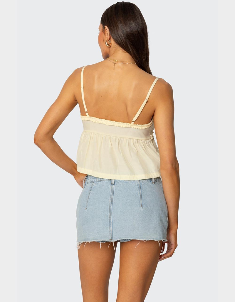 EDIKTED Loula Tie Front Tank Top image number 3