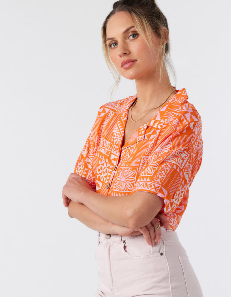 O'NEILL Ophelia Womens Button Up Crop Top image number 2