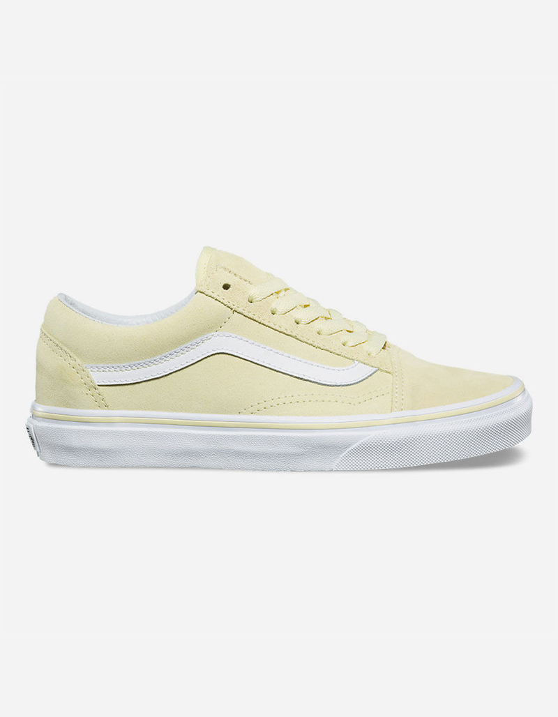 VANS Old Skool Suede Tender Yellow & True White Womens Shoes image number 0