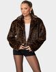 EDIKTED Lady Leopard Faux Fur Jacket image number 1