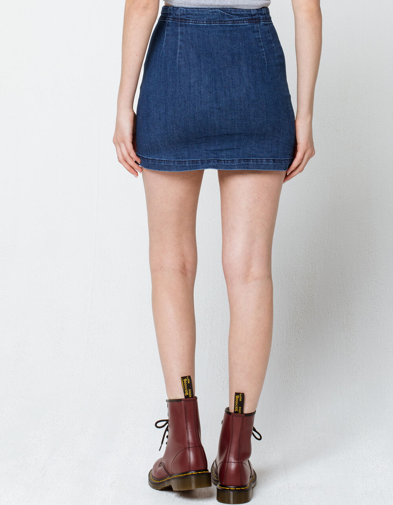 RSQ Side Slit Denim Mini Skirt image number 3