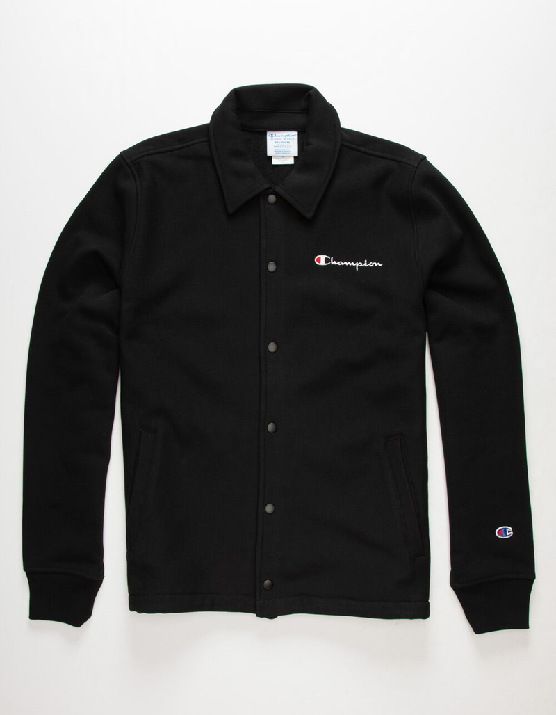 CHAMPION Reverse Weave Mens Black Coaches Jacket image number 0