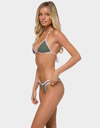 EDIKTED Dina Contrast Triangle Bikini Top Alternative Image