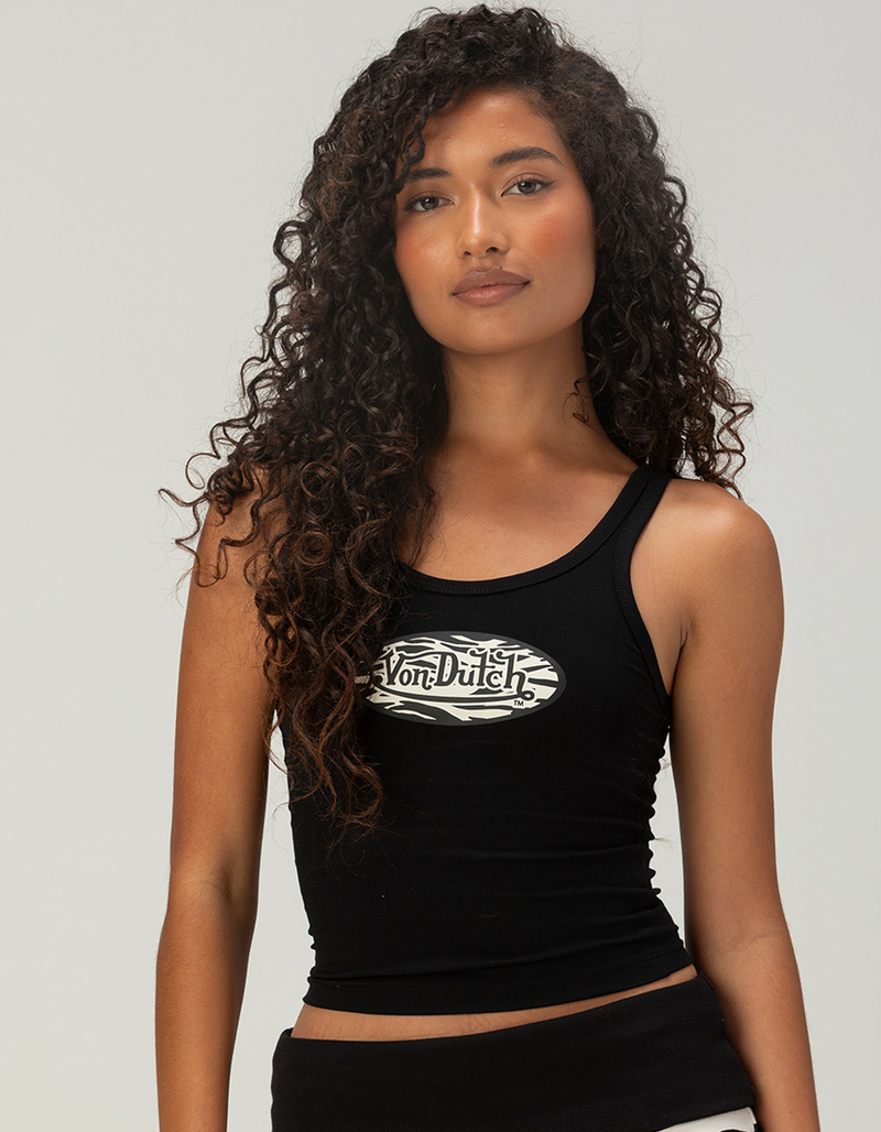 VON DUTCH Zebra Womens Scoop Neck Tank Top image number 0