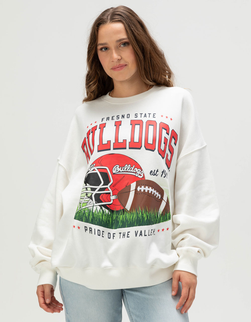 GAMEDAY SOCIAL Fresno State Bulldogs Womens Crewneck Sweatshirt image number 0