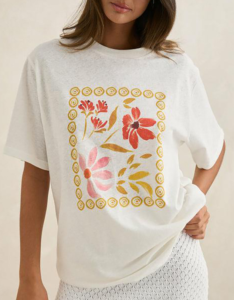 RHYTHM Wildflowers Womens Oversized Tee image number 2