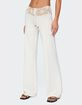 EDIKTED Kirsty Crochet Waist Knit Pants image number 3