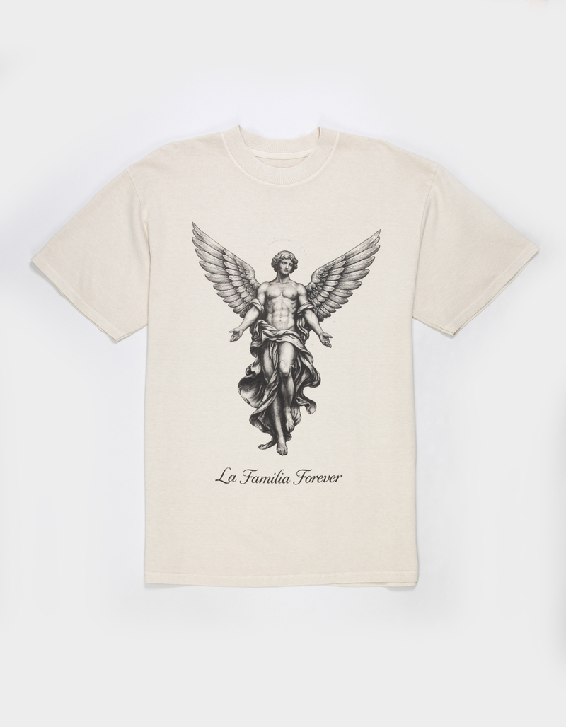 LA FAMILIA Guardian Rhinestone Mens Boxy Tee image number 0