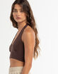 RSQ Womens Solid Halter Top image number 2