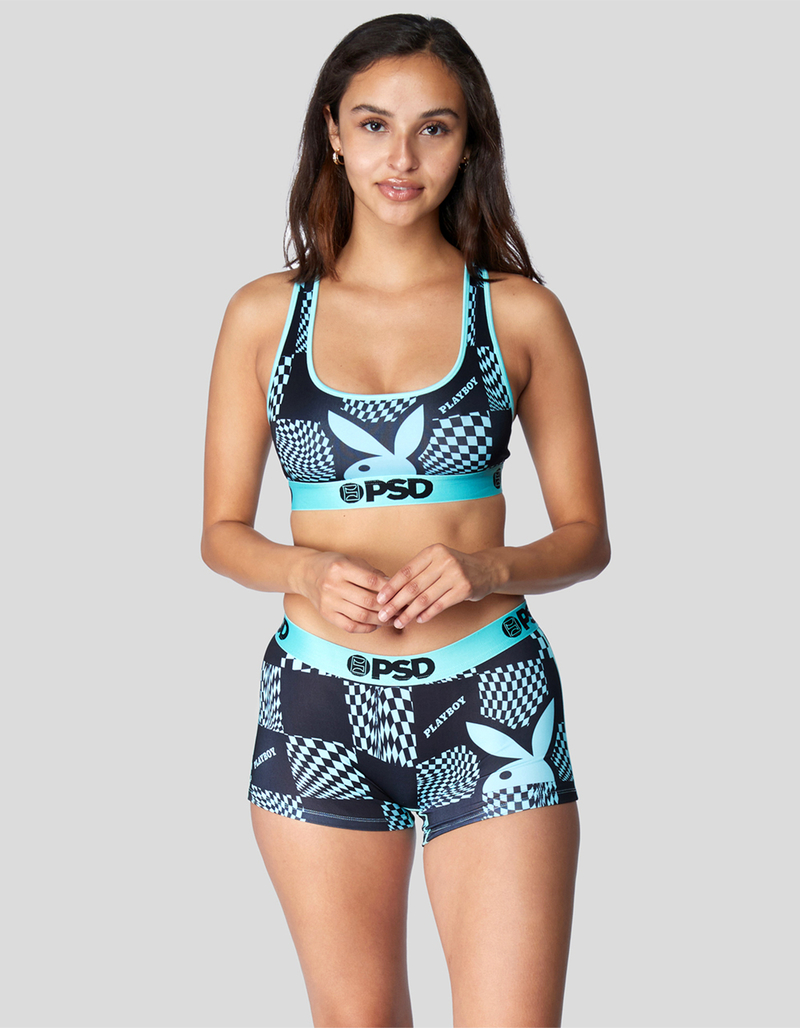 PSD Playboy Warp Check Sports Bra image number 0