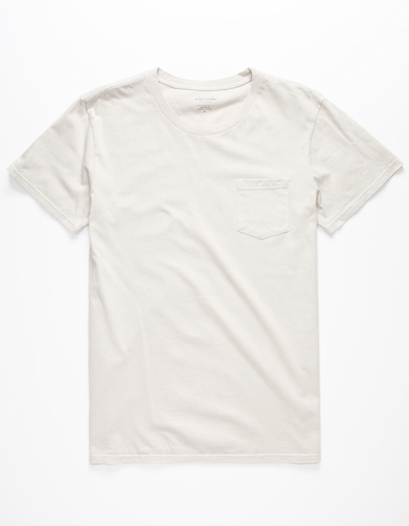 BLUE CROWN Garment Dyed Stone Mens Pocket Tee image number 0