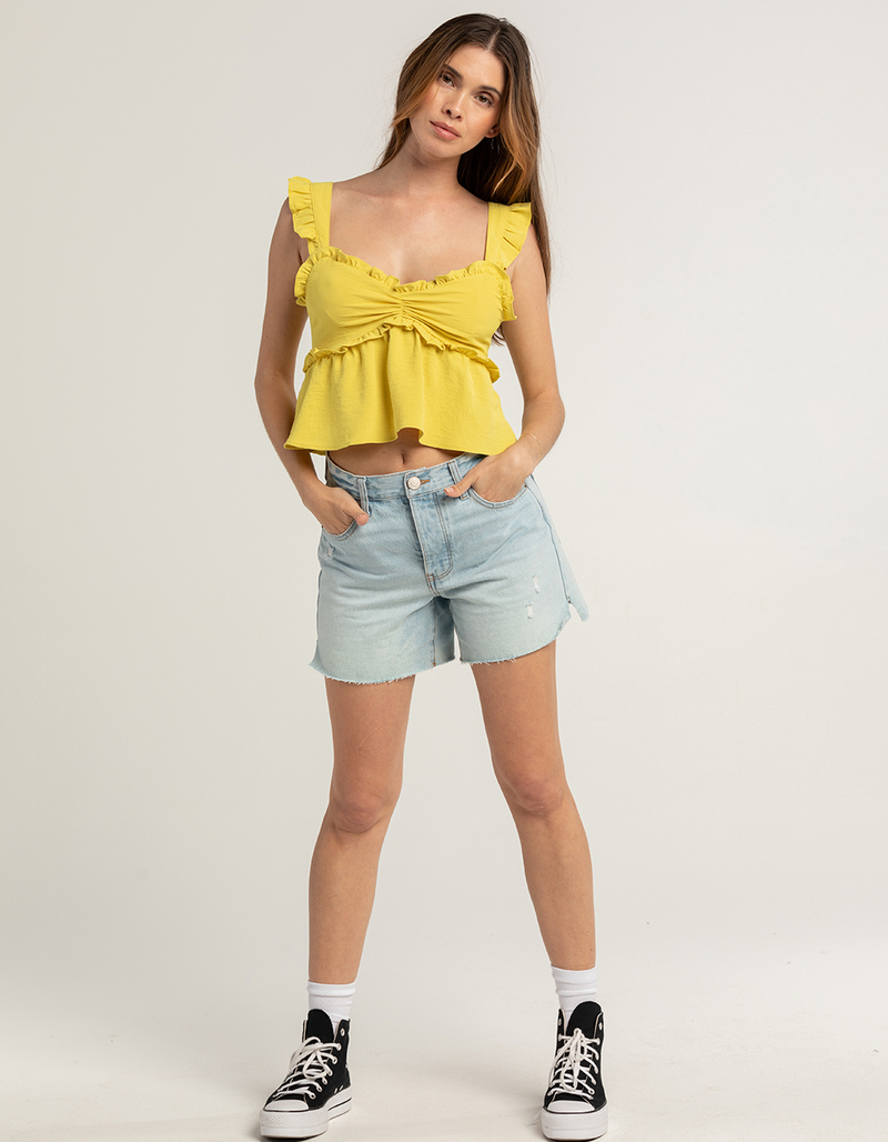 TIMING Ruffle Cinch Womens Babydoll Top image number 3