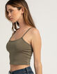 BOZZOLO Basic Cropped Womens Cami image number 2