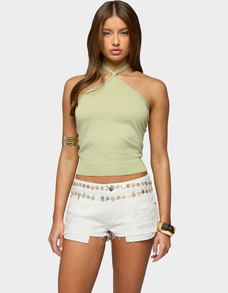 EDIKTED Paradiso Knit Halter Top image number 0