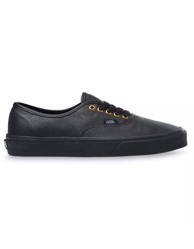 VANS Leather Authentic Mens Black Shoes image number 1