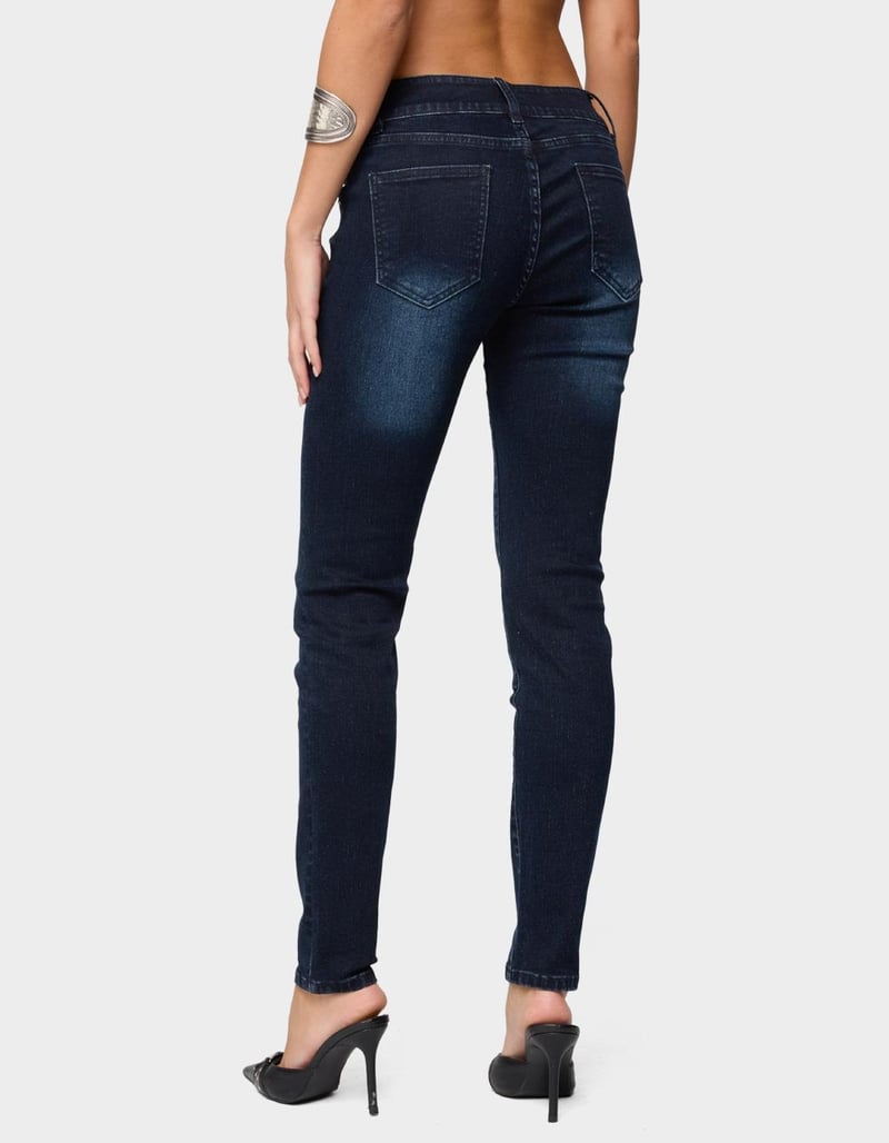EDIKTED Eloise Low Rise Skinny Jeans image number 2