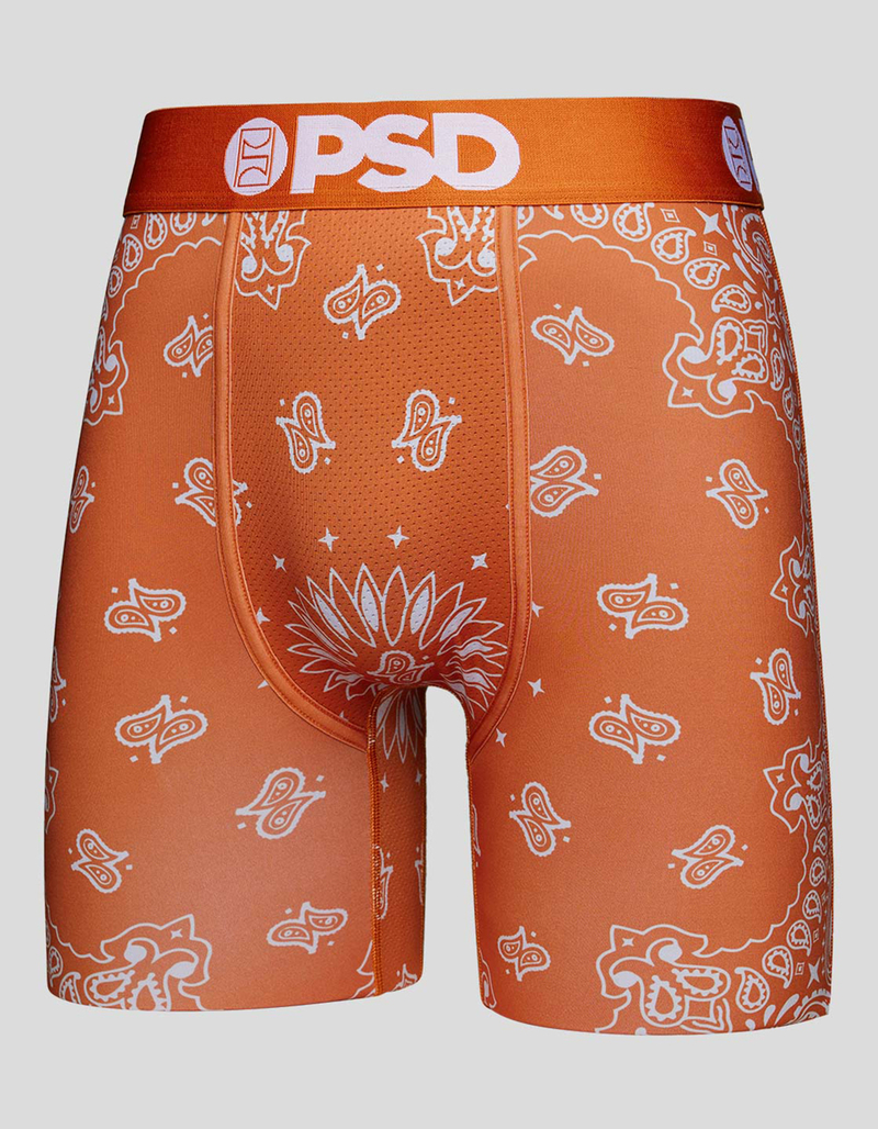 PSD Burnt Orange Bandana Mens Boxer Briefs image number 0