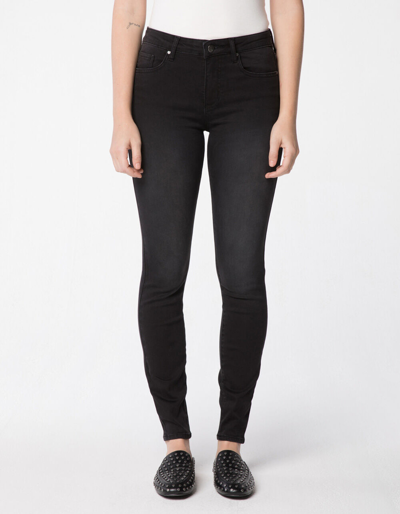 RSQ Mid Rise Wash Black Womens Jeggings image number 1
