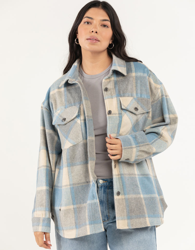 RSQ Plaid Womens Shacket image number 5