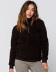 DESTINED Half Zip Woobie Black Womens Sweatshirt image number 1