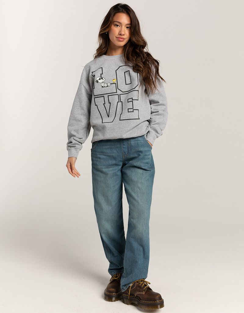 PEANUTS Love Block Unisex Crewneck Sweatshirt image number 3