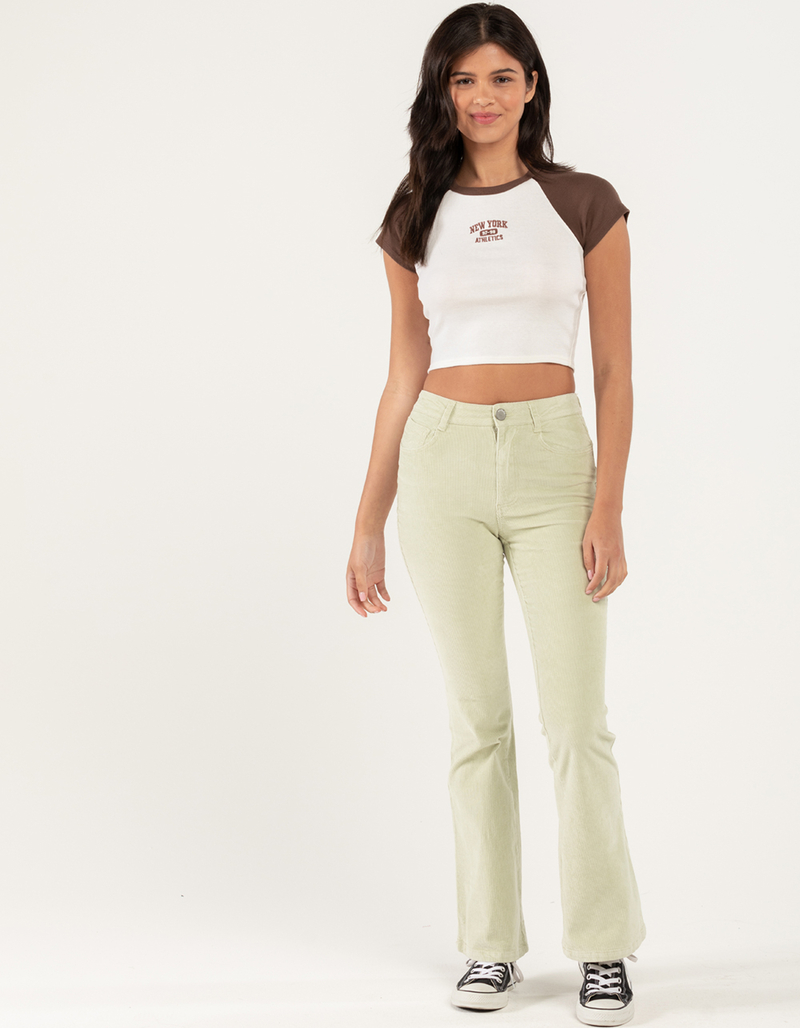 RSQ Womens High Rise Corduroy Flare Pants image number 0
