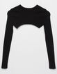 RSQ Pullover Womens Black Sweater Shrug image number 5