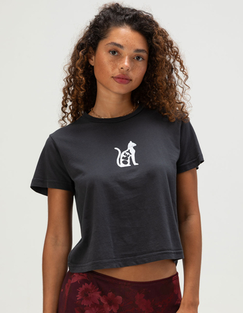 OBEY Cat Womens Baby Tee  Primary Image
