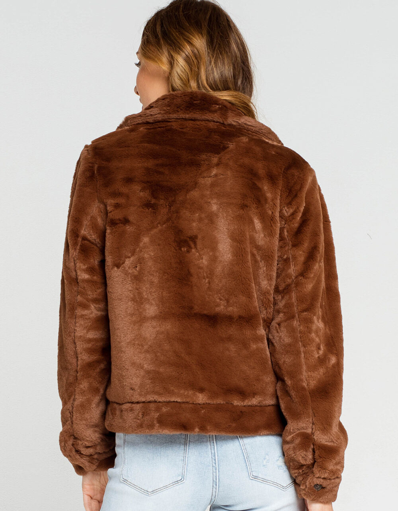 CI SONO Faux Fur Womens Trucker Jacket image number 2