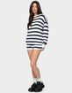 EDIKTED Amaris Striped Knit Shorts image number 4
