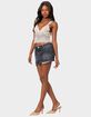 EDIKTED Washed Denim Mini Skirt image number 5