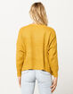 POOF Drop Shoulder Crop Mustard Womens Sweater image number 3