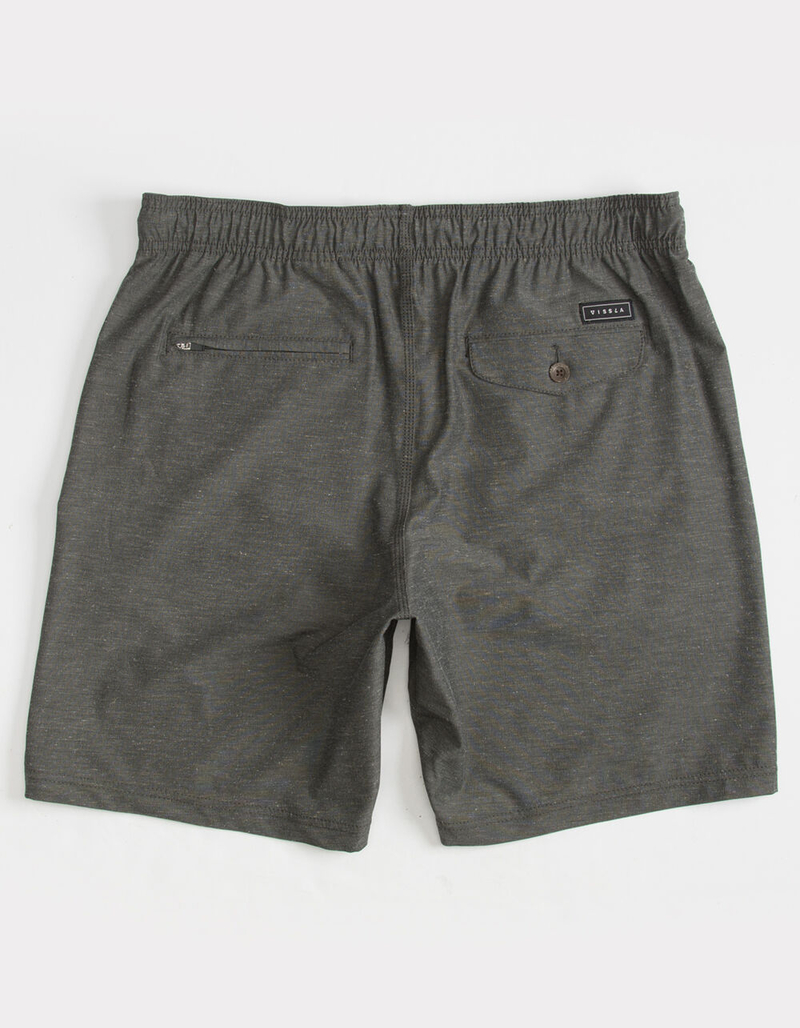 VISSLA Hemp No See Ums Mens Charcoal Elastic Shorts image number 1