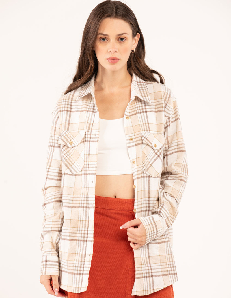 RSQ Womens Plaid Oversized Flannel image number 3