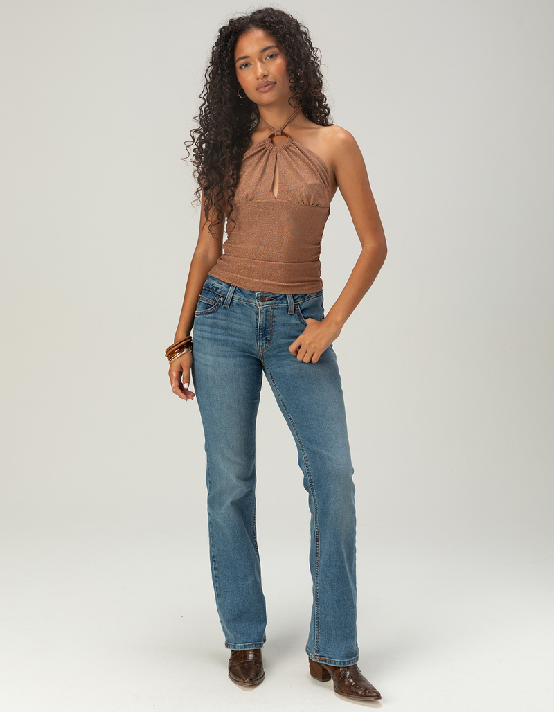 WEST OF MELROSE Hardware Sparkle Womens Halter Top image number 4