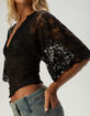 WEST OF MELROSE Womens Lace Top image number 5