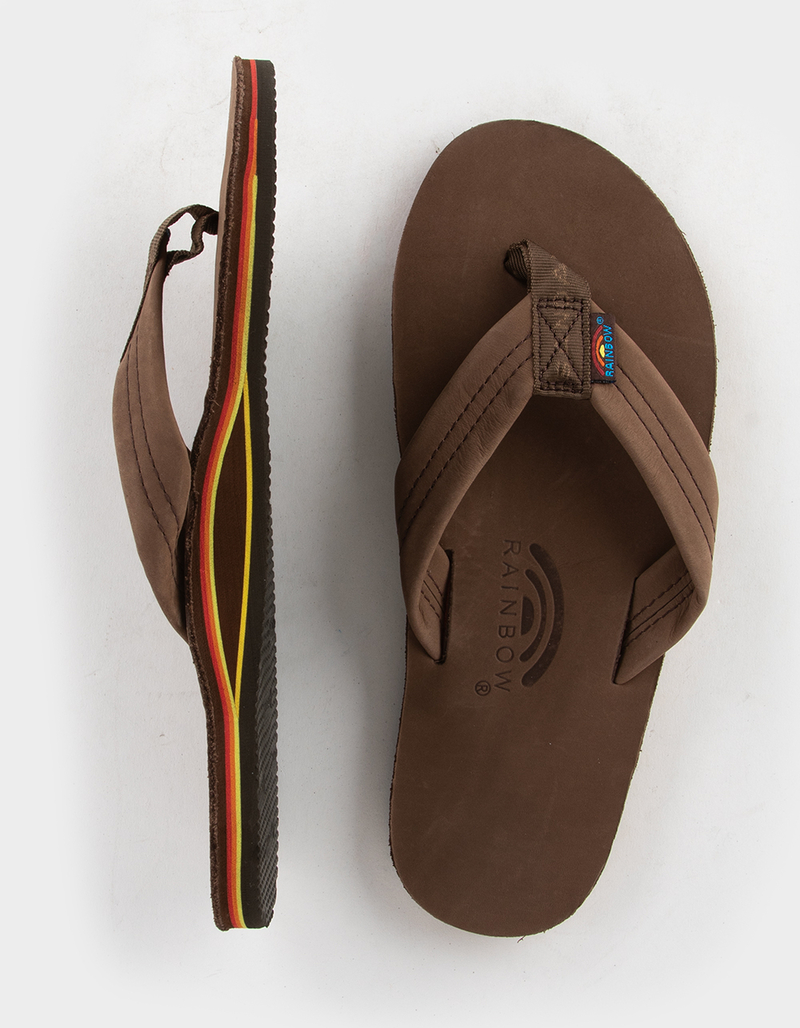 RAINBOW Premier Leather Mens Sandals - FADED BROWN
