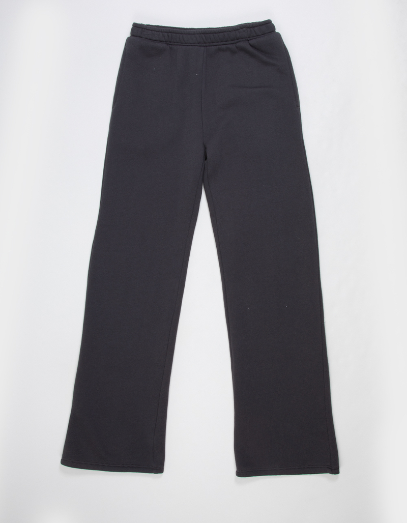 FULL TILT Plaid Stud Star Girls Wide Leg Sweatpants image number 0