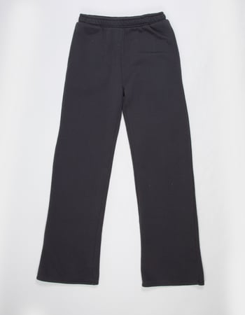 FULL TILT Plaid Stud Star Girls Wide Leg Sweatpants Primary Image