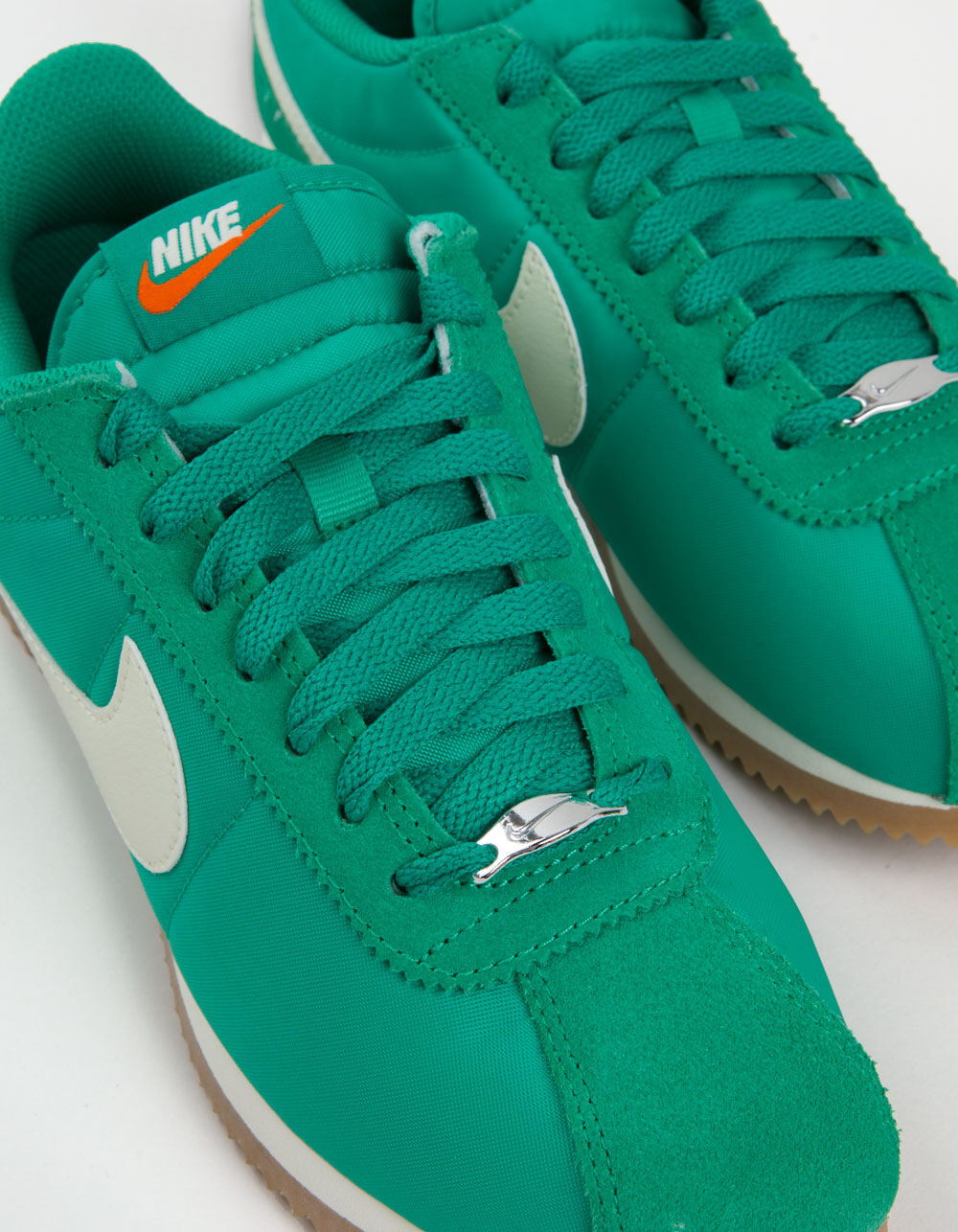 NIKE Cortez Textile Womens Shoes - GREEN/WHITE | Tillys