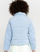 FULL TILT Essentials Corduroy Womens Light Blue Puffer Jacket image number 3