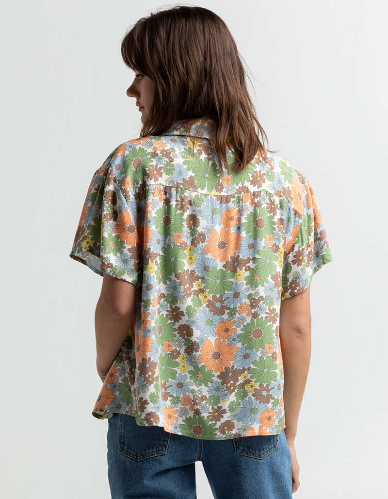RSQ Floral Oversized Womens Camp Shirt image number 3