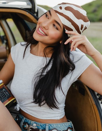 FULL TILT Zebra Print Headscarf Primary Image